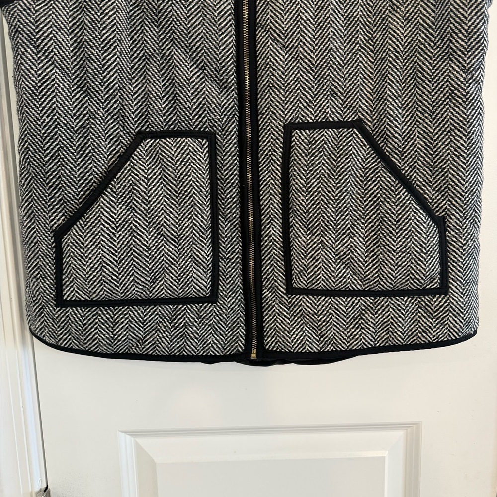 Herringbone Quilted Vest Zip Front Women’s Size XL - Picture 4 of 10
